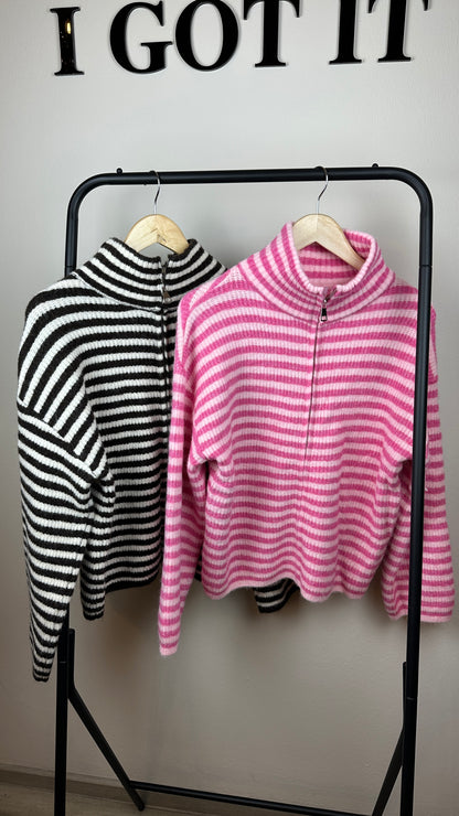 Zippercardigan  EDO geringelt