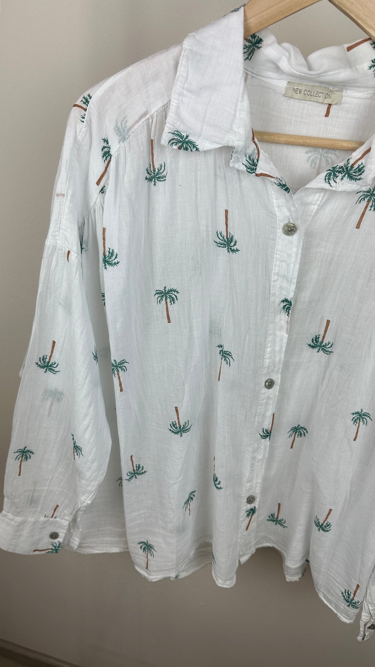 Leichte Baumwollbluse Palms