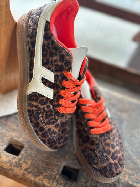 Sneaker Fakefur Leo/Orange