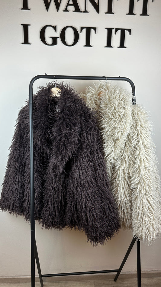 Zottelfell Jacke